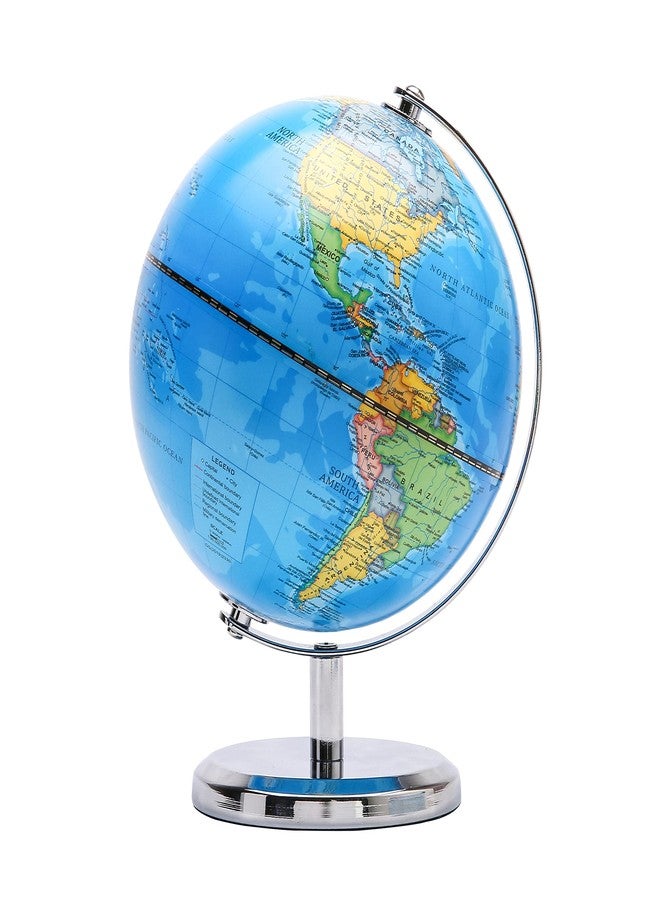 Topglobe Political Globe Dia 5.5-inch / 14cm- Educational/Geographic - Stainless Steel Arc and Base - School, Home, and Office - Image 1