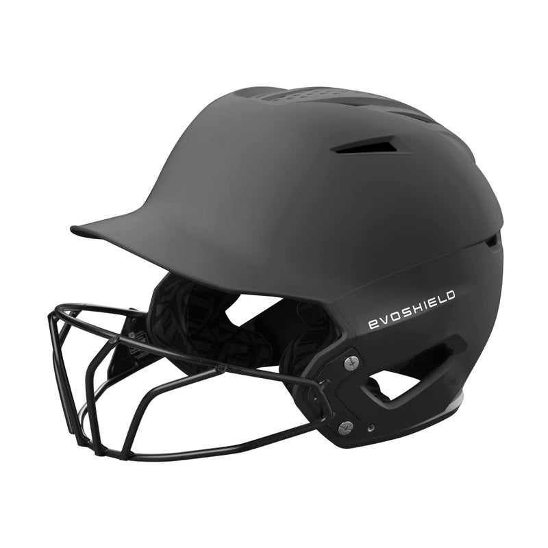 EvoShield XVT 20 Matte Batting Helmet with Facemask Charcoal MediumLarge