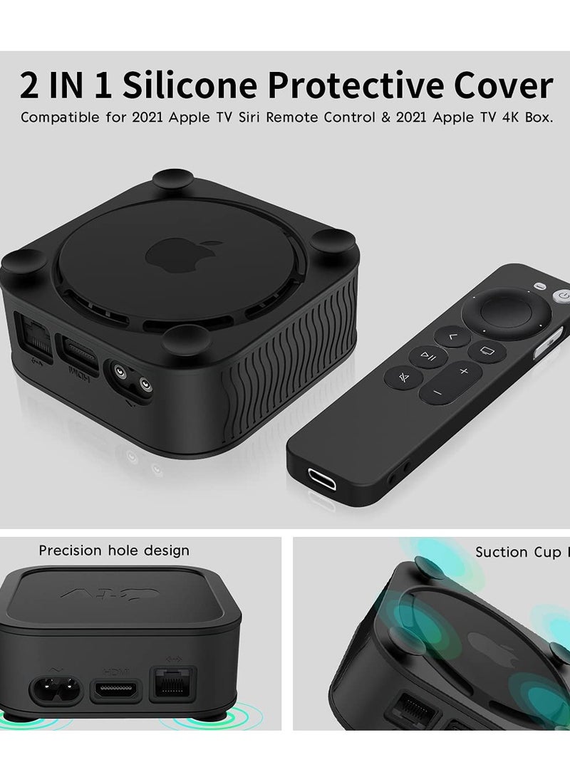 KASTWAVE Silicone Case for Apple TV 4K Siri Remote 2021 with Silicone TV Box Case for Apple TV 4K 2021 Shock Resistant, Slip Resistant, and Drop Resistant - Image 4