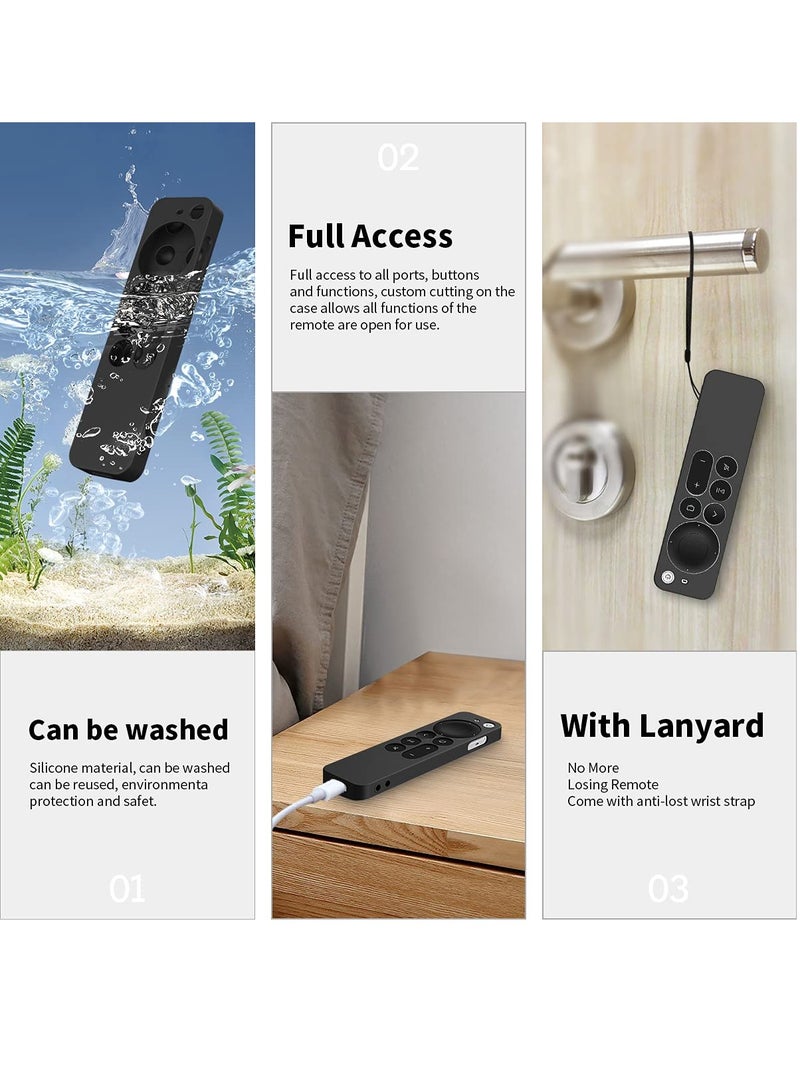 KASTWAVE Silicone Case for Apple TV 4K Siri Remote 2021 with Silicone TV Box Case for Apple TV 4K 2021 Shock Resistant, Slip Resistant, and Drop Resistant - Image 2