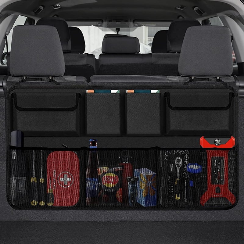 AOPHY Car Trunk Organizer, Large Capacity Backseat Hanging Large Storage with 7 Pockets, Waterproof Collapsible Backseat Hanging Organizer, Cargo Storage Bag for SUV, Truck, MPV - Image 1