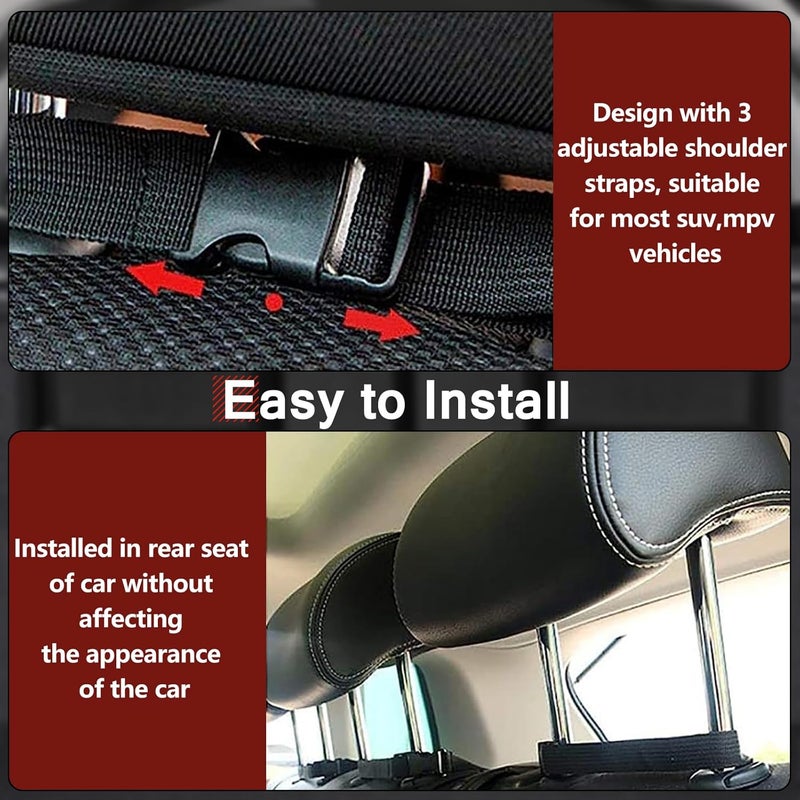 AOPHY Car Trunk Organizer, Large Capacity Backseat Hanging Large Storage with 7 Pockets, Waterproof Collapsible Backseat Hanging Organizer, Cargo Storage Bag for SUV, Truck, MPV - Image 5