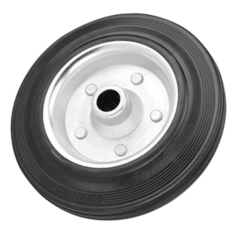 عجلة كاستر مطاطية صلبة 4 بوصات ثقيلة الاستخدام مع محمل دوار للعربات الداخلية والخارجية - Image 1