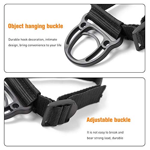 JeCar 2PCS Roll Bar Coat Hanger Clothes Hook for Jeep Wrangler CJ YJ TJ LJ JK JKU JL JLU JT Sports Sahara Freedom Rubicon & Unlimited X 2/4 Door (Black) - Image 4