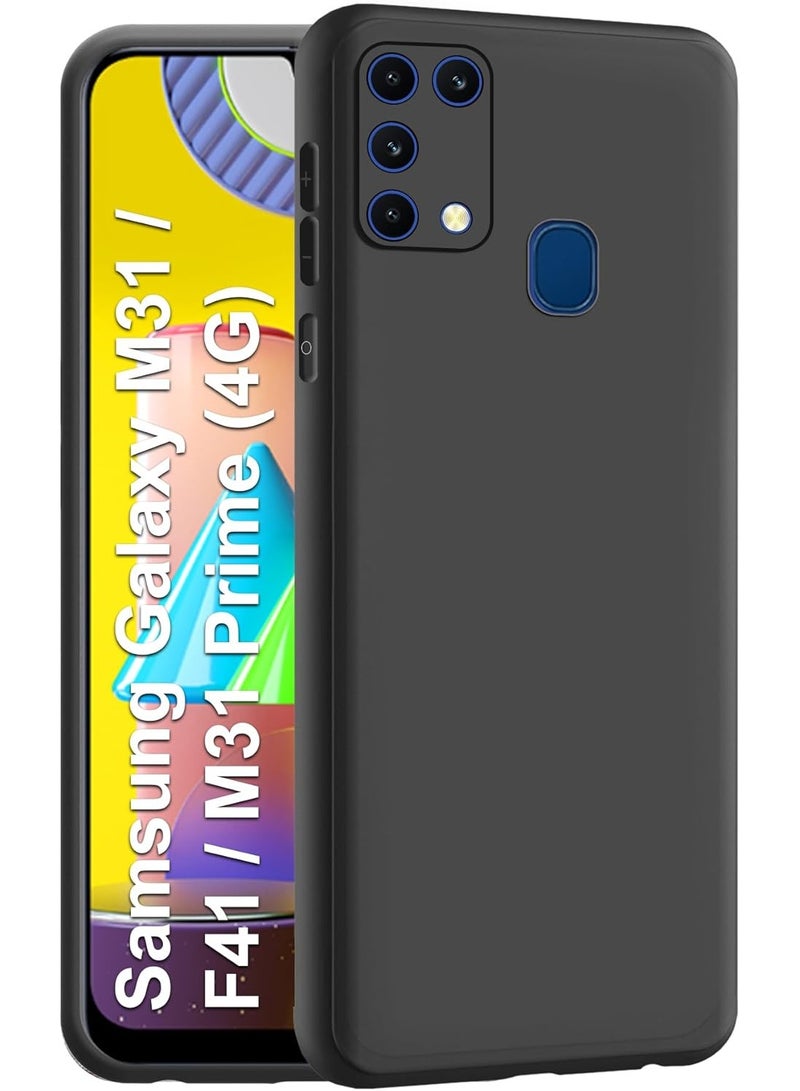 Protective Cover For Samsung Galaxy M31 , Slim Fit Soft Back TPU Case Flexible Silicone Cover Compatible For Samsung Galaxy M31 - Black