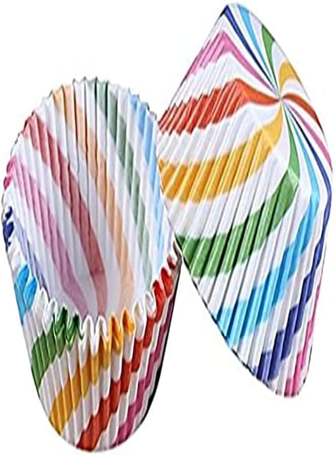 50 Pcs Paper Cupcake Cups for Baking Muffin and Cupcakes Assorted Colors