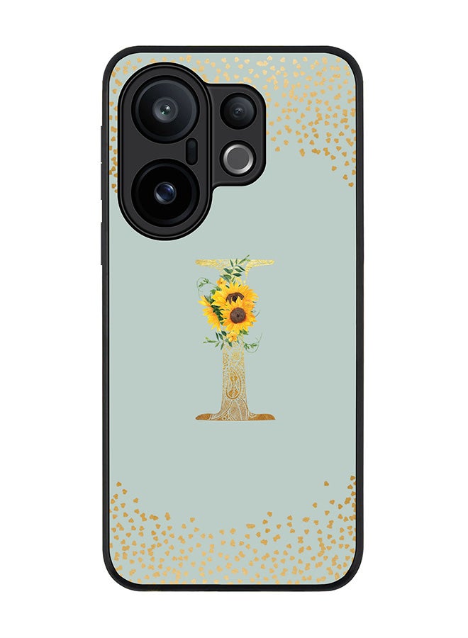 Stylizedd For vivo X200 FE / S30 Pro mini Case,Slim fit Camera Protection, Shockproof Thin Phone cover  - Custom Floral Monogram - I  (Light Grey ) - Image 1