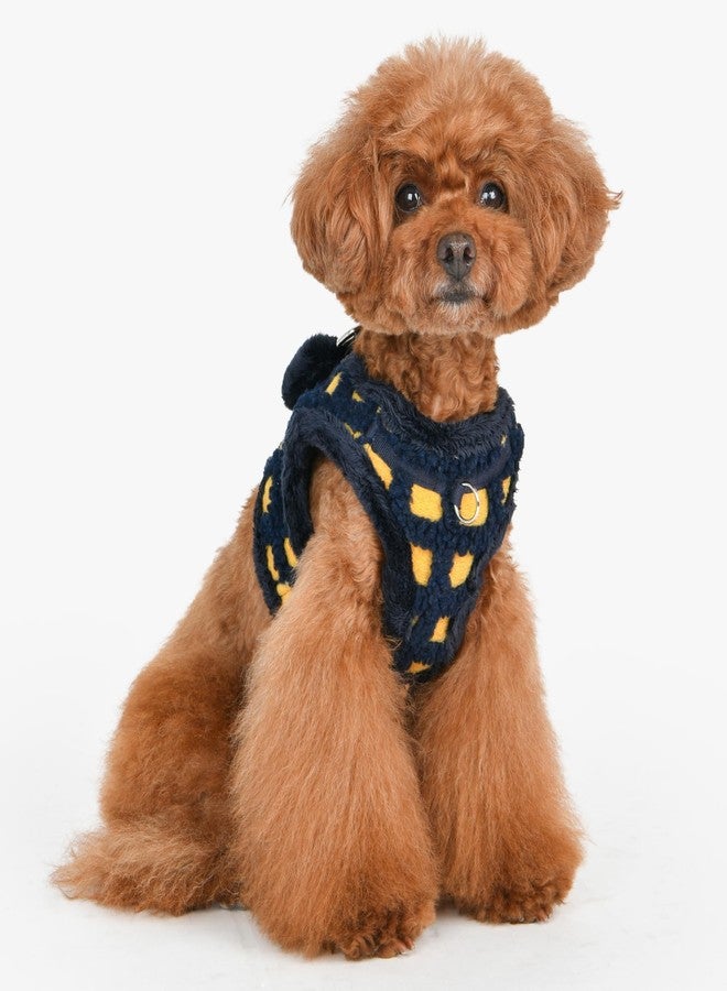 Puppia Stefan Vest Dog Harness Step-in Warm Winter Tumbling Waffle Pattern for Small and Medium Dog, Navy, Small - Image 4