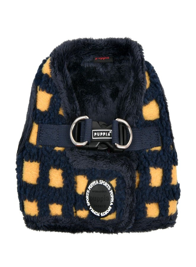 Puppia Stefan Vest Dog Harness Step-in Warm Winter Tumbling Waffle Pattern for Small and Medium Dog, Navy, Small - Image 2