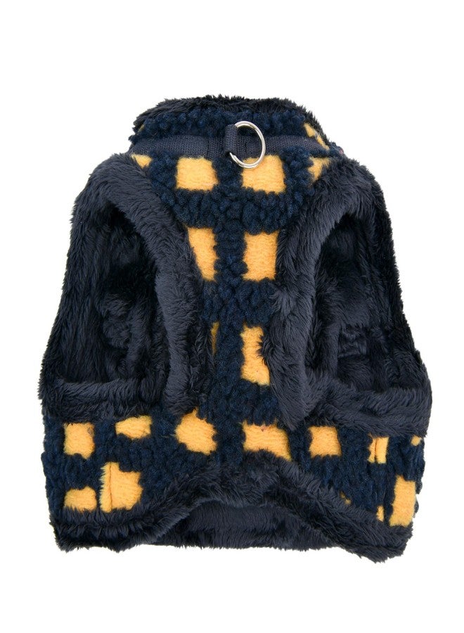 Puppia Stefan Vest Dog Harness Step-in Warm Winter Tumbling Waffle Pattern for Small and Medium Dog, Navy, Small - Image 3