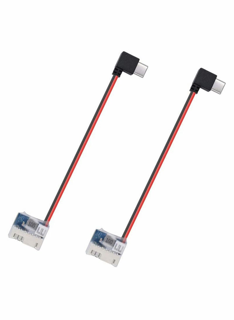 SYOSI 2 Packs Upgraded 90° Type C to 5V Balance Plug Charging Cable for GoPro Hero 6 7 8 9 Used 3 5inch FPV Drone - Image 1