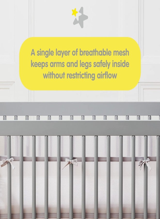 بريثابل بيبي بطانة شبكية قابلة للتهوية من BreathableBaby لأسرّة الأطفال كاملة الحجم، شبكة كلاسيكية 3 مم، لون وردي فاتح (مقاس 4FS يغطي 3 أو 4 جوانب) - Image 4