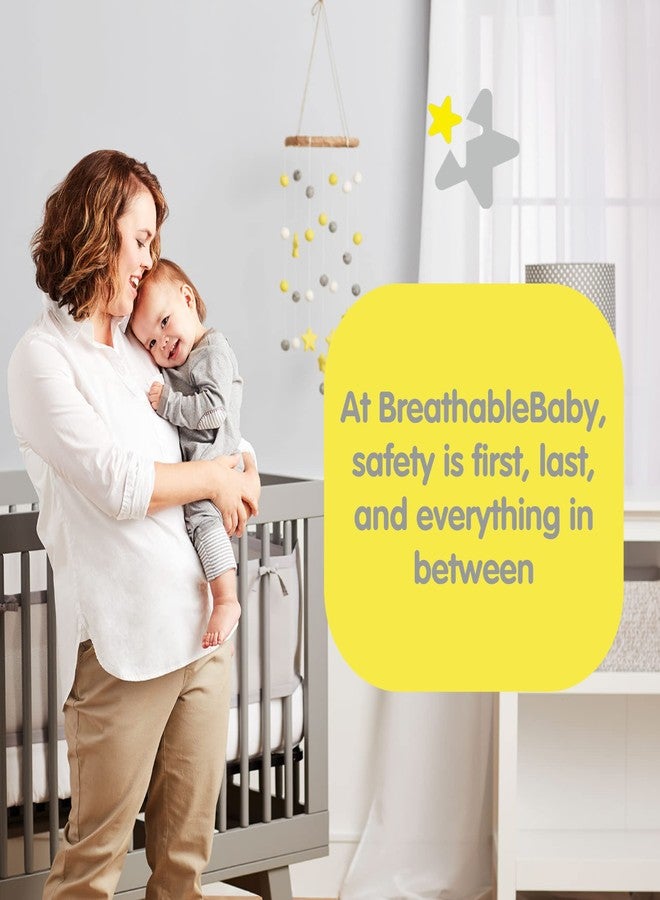 بريثابل بيبي بطانة شبكية قابلة للتهوية من BreathableBaby لأسرّة الأطفال كاملة الحجم، شبكة كلاسيكية 3 مم، لون وردي فاتح (مقاس 4FS يغطي 3 أو 4 جوانب) - Image 3