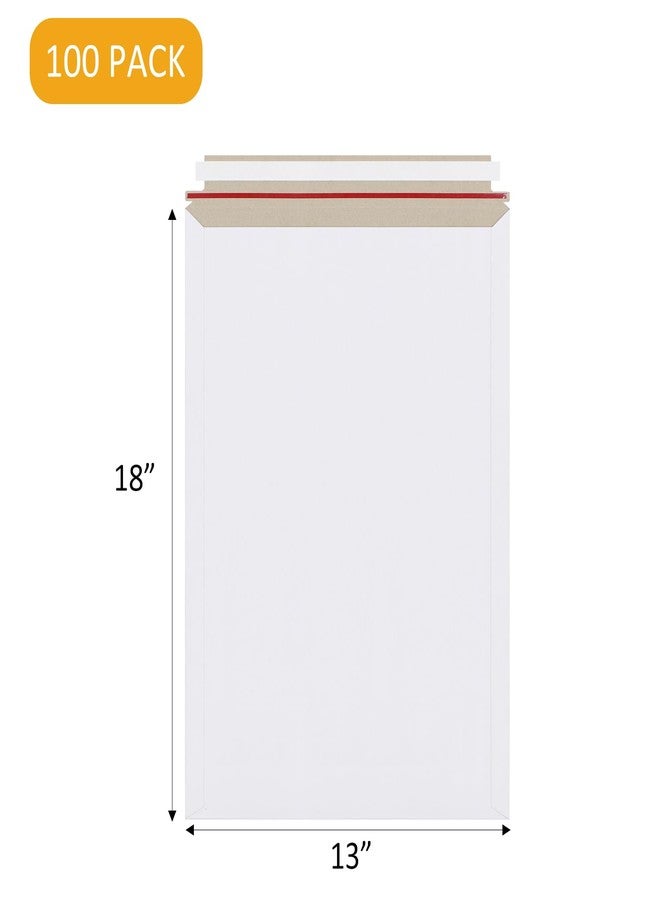 zmybcpack 25 Pack 13x18 inch Large Rigid Mailer Self Seal Photo Document Mailers, Stay Flat White Cardboard Envelopes White Photography Mailers for CD, Photos, Document - Image 2