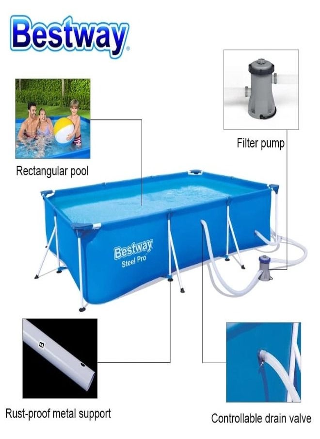 Bestway - Bestway Deluxe Splash Frame ( With Filter Pump) 300X201X66Cm 26-56411 - Image 1