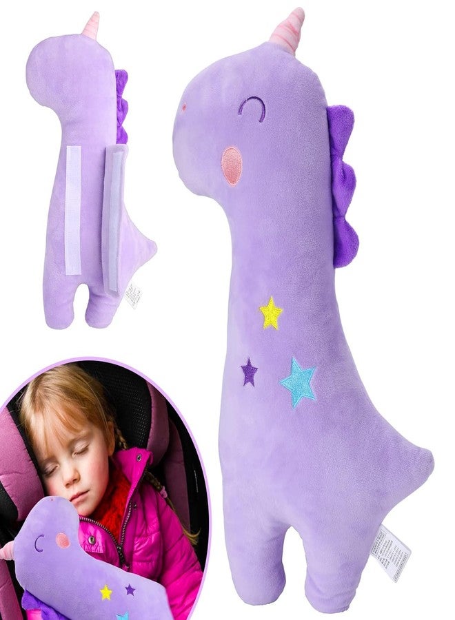Resulzon Seat Belt Cover Pillow for Kids, Car Seatbelt Cushion Shoulder Neck Support Protector Pad, Soft Stuffed Plush Travel Vehicle Safety Belts Strap Pillow for Boys and Girls Headrest (Unicorn) - Image 2