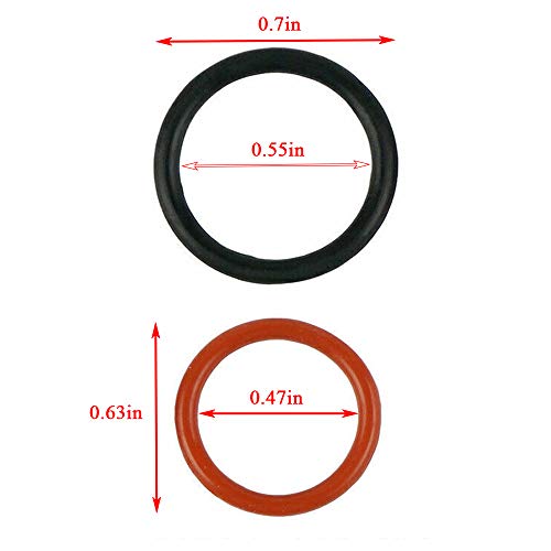 DSkoiph Power Steering Pump Rubber Inlet & Outlet O-Ring Seals 91345-RDA-A01 / 91370-SV4-000 Fit for HONDA P/S Hi Pressure Hose 2 pc Kit - Image 3