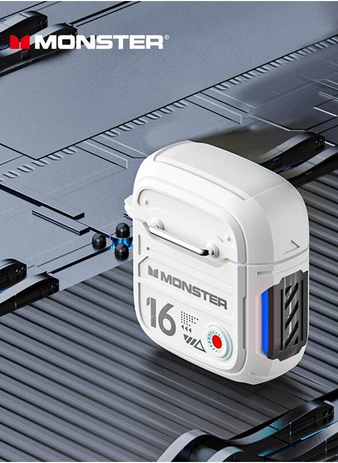 Monster - Monster Airmars XKT16 Wireless Headphones Bluetooth Earphones Low Latency Noise Reduction Headphones Large Battery Capacity for Sports Games Headset Lvory - Image 1