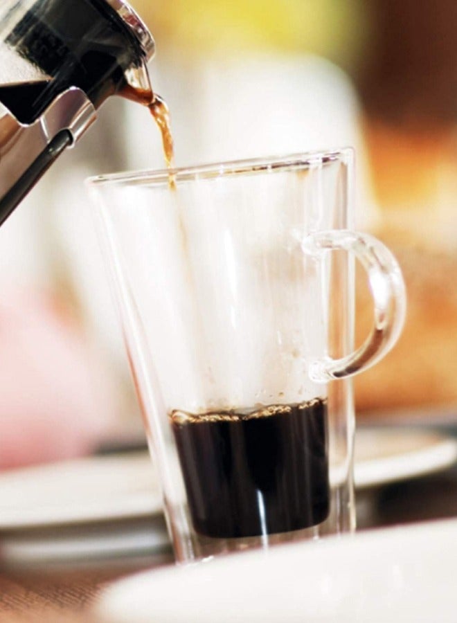 2 Pcs Insulated Glass Mug, Double Wall High Heat Borosilicate Glass - Image 3