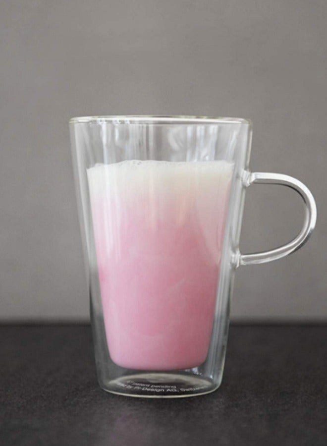 2 Pcs Insulated Glass Mug, Double Wall High Heat Borosilicate Glass - Image 2