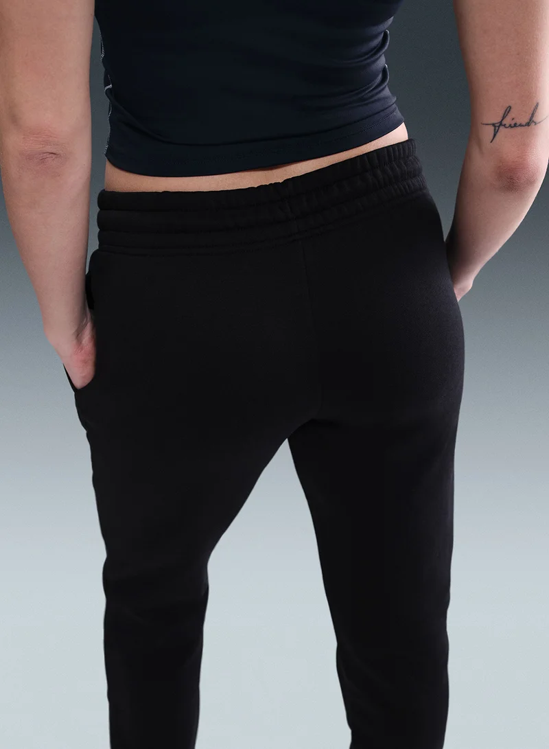 Nike BLACK/(SAIL) Nsw Phoenix Fleece Mid-Rise Standard Pants for Women | Best Price UAE