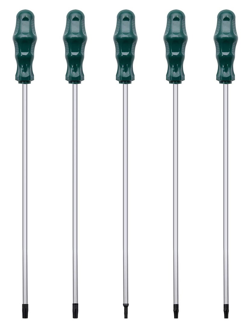 Excefore - 5 PCS Torx Screwdriver Set, 12in Magnetic Torx Screwdrivers Set, Long  Star Screwdrivers Set, Suitable for Computer Repairing, Automobile Tools (T15,T20,T25,T27,T30) - Image 1