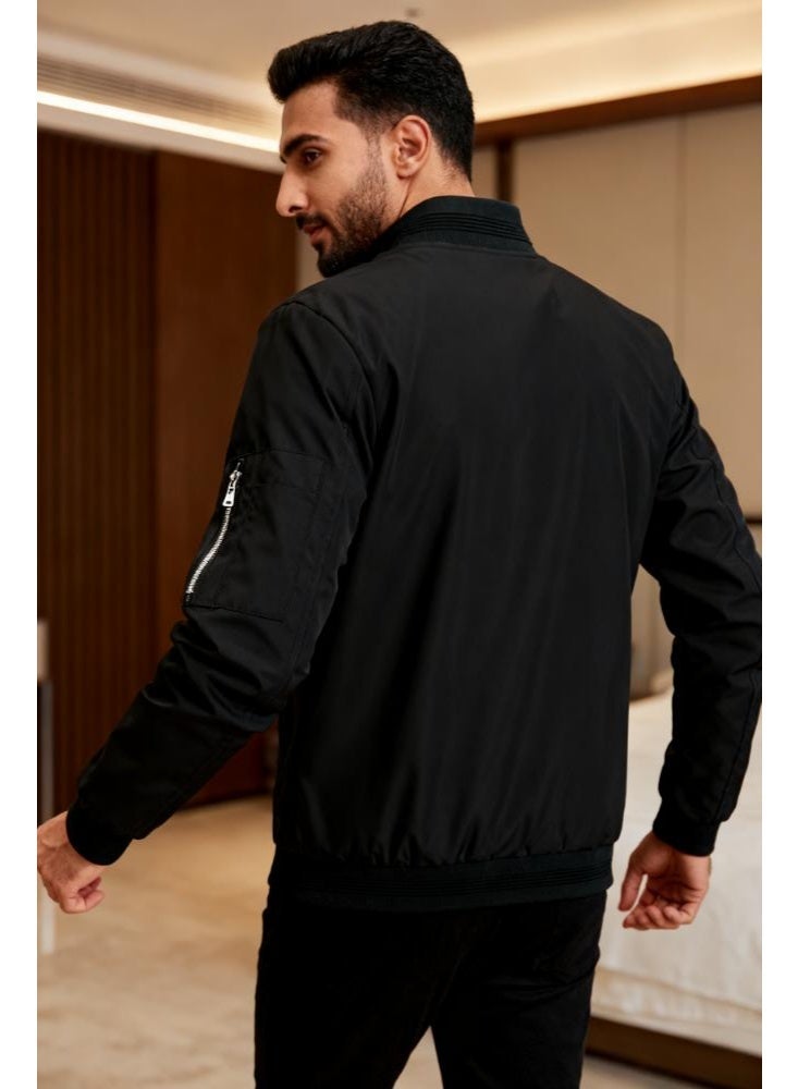 Men’s Slim Fit Lightweight Softshell Bomber Jacket – Casual, Comfortable Sportswear Coat for Active Wear - Image 4