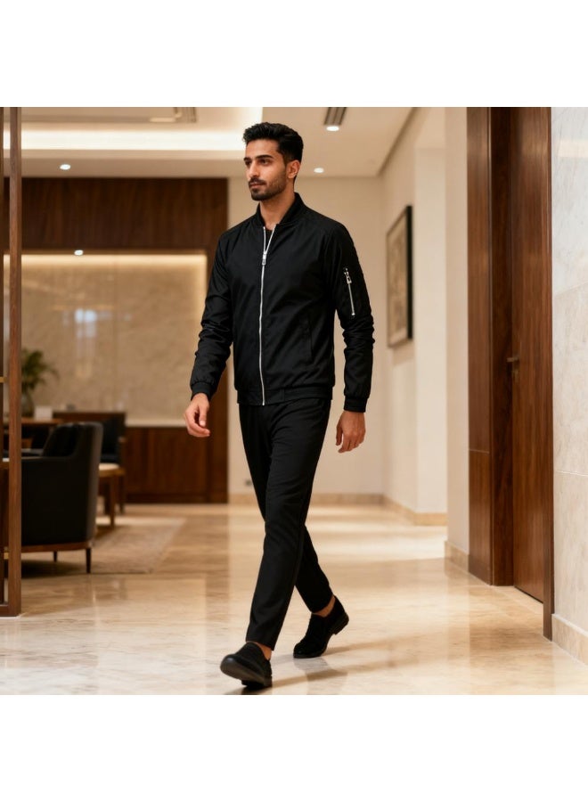 Men’s Slim Fit Lightweight Softshell Bomber Jacket – Casual, Comfortable Sportswear Coat for Active Wear - Image 2