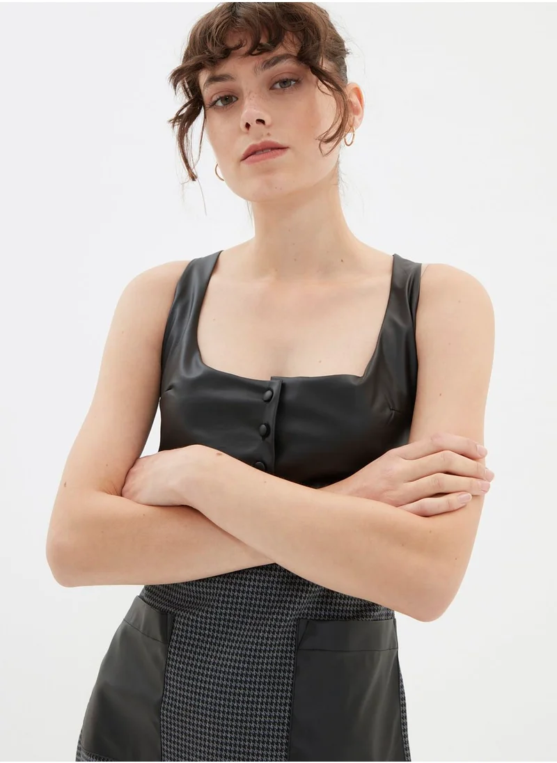 trendyol Broad Neck Pocket Detail Dress