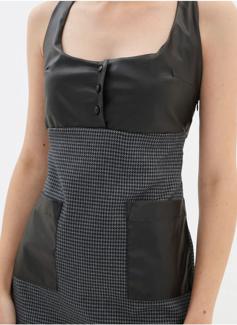 trendyol Broad Neck Pocket Detail Dress