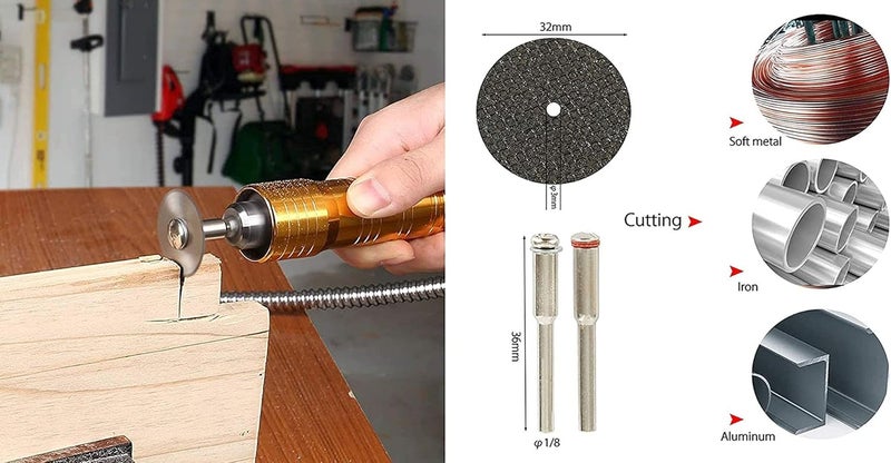DIY Crafts CTDIYHI33233 Rotary Tool Set Grinding Wheel Circular Woodworking Diamond Cutting Disc Mini Accessories Drill Multifunction Sanding Pack - Image 5