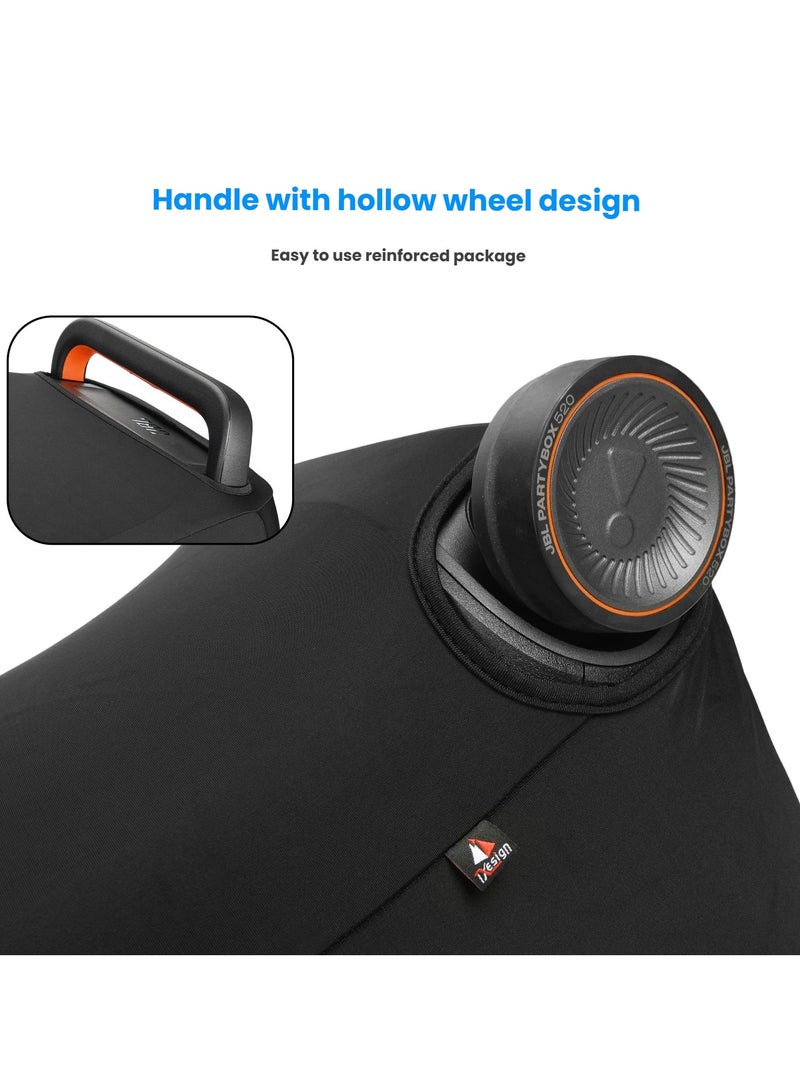 غطاء مضاد للغبار لسماعة JBL PartyBox 520، غطاء لين قابل للتمدد من قماش اللايكرا، مقاوم للخدوش والبقع، حماية مخصصة بشكل مثالي - Image 5