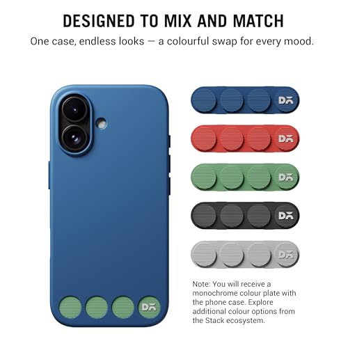 DailyObjects iPhone 16 Stack Classic Magnetic Case Cover | Compatible with Magsafe | Camera & Body Protection | Shock/Scratch Proof| Dual Hybrid Protection | Wireless Charging - Indigo Blue - Image 3