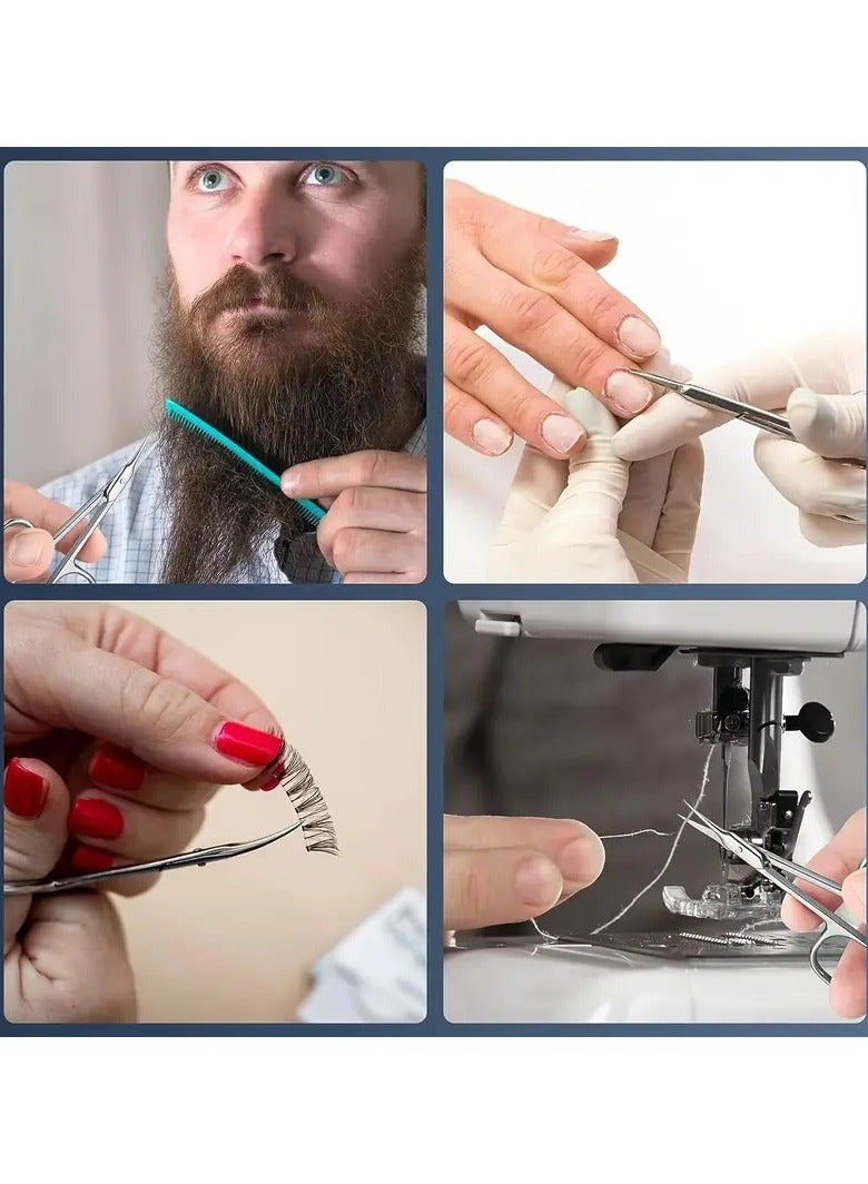 Goolsky 1pc Nail Cuticle Clippers, Stainless Steel Curved Blade Tweezers Pusher Dead Skin Removal Scissors Clippers Manicure Tools - Image 3