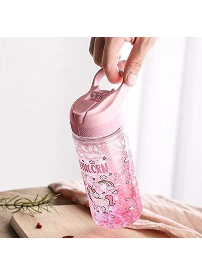 FAYET Kids Water Bottle 400ML with Straw or Chug Spout, Leak Proof, BPA Free, Easy Open, for School & Outdoor Use (Pink) - Image 5