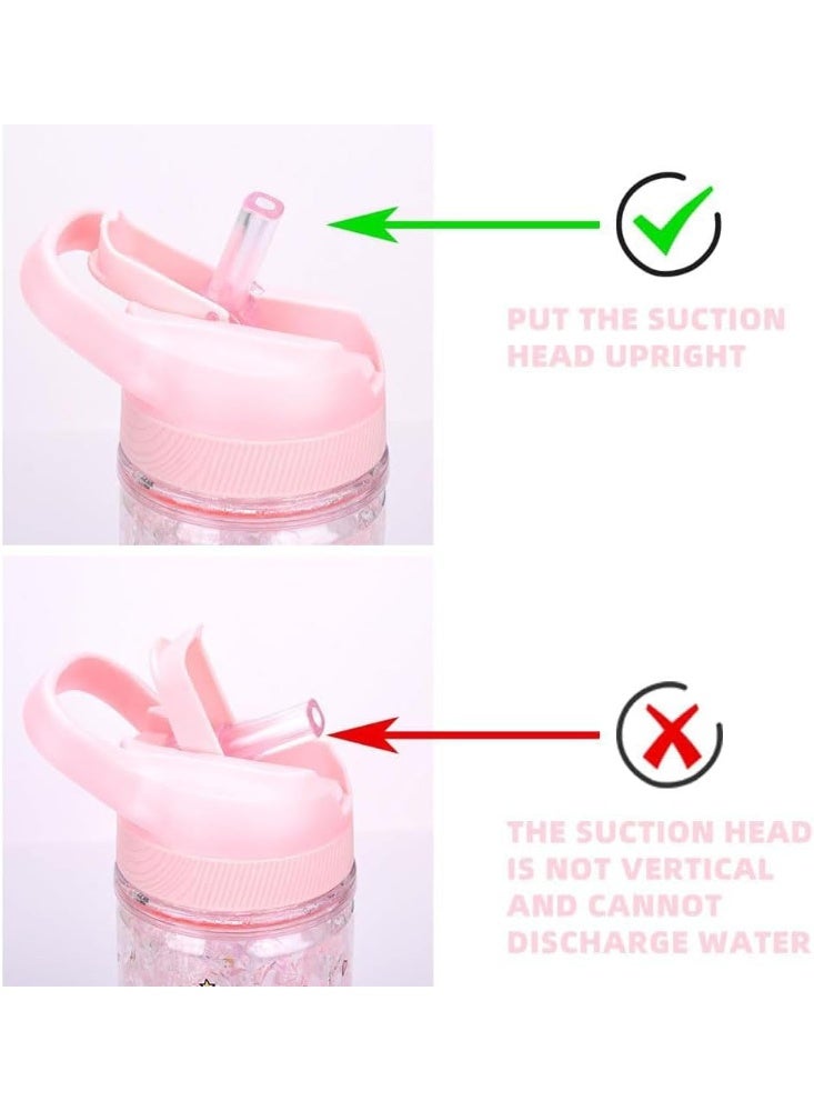 FAYET Kids Water Bottle 400ML with Straw or Chug Spout, Leak Proof, BPA Free, Easy Open, for School & Outdoor Use (Pink) - Image 2