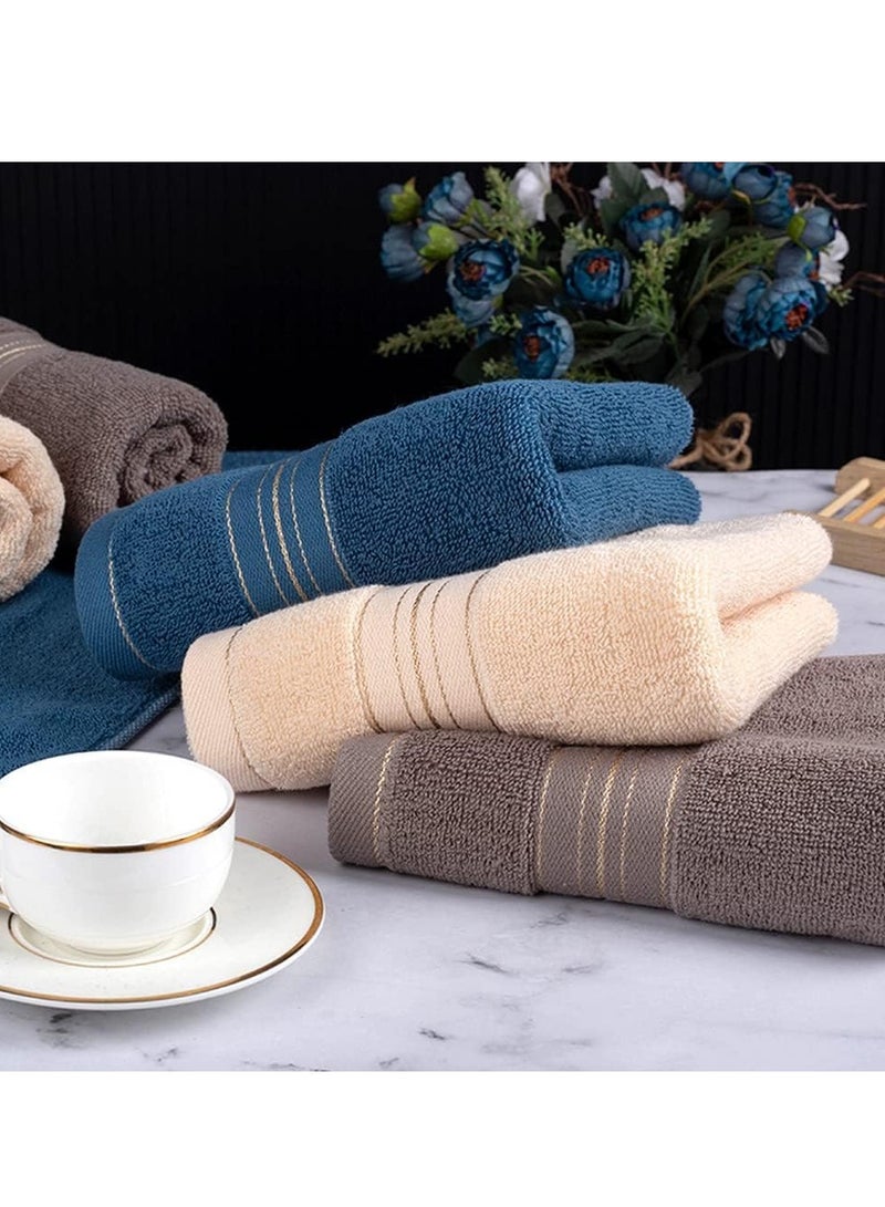 Beauenty Hand Towels for Bathroom, 3 Pcs Cotton Face Towels, Super Soft Highly Absorbent Hand Towel Set, for Gym, Shower, Hotel, Spa 33x76 cm - Image 4