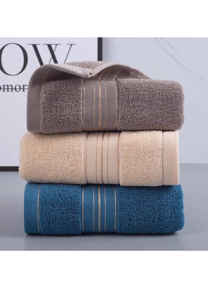Beauenty Hand Towels for Bathroom, 3 Pcs Cotton Face Towels, Super Soft Highly Absorbent Hand Towel Set, for Gym, Shower, Hotel, Spa 33x76 cm - Image 3