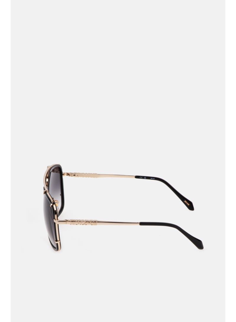 Just Cavalli Unisex Aviator Shape  Stainless steel Sunglasses SJC030V580700 - Lens Size: 58 Mm - Shiny Black - Image 2