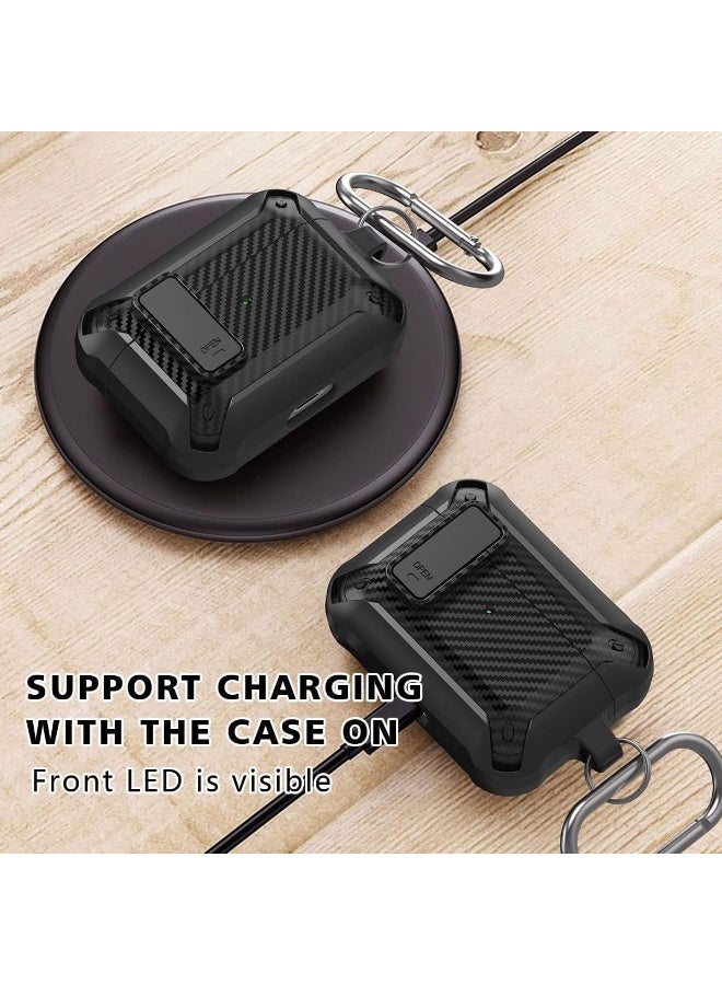 ECVV AirPods Pro 2 2nd Generation Case Cover, Slim-Fit Shockproof Protective AirPods Pro 1st Case with Keychain Full Body Hard Shell Cover for AirPod Pro 2 - Image 3