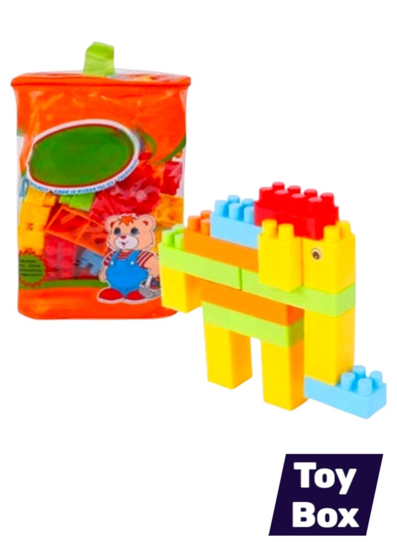 Toy Box 86-Piece Building Blocks With Tote Bags Building Set 3+ Years  - Image 1