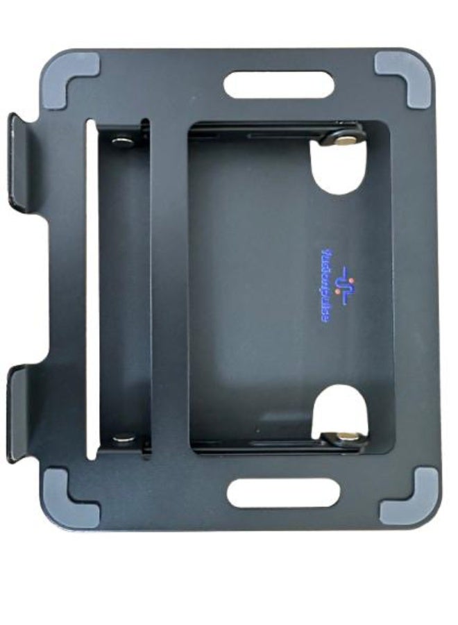 FUSIONPULSE Adjustable Laptop Stand, Portable Tablet Holder Mount, Foldable Desktop Riser,  with Spanner Black - Image 3