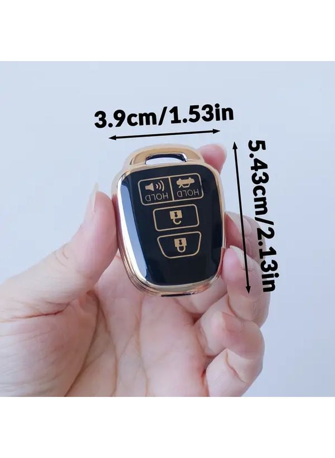 White Silvery TPU Key Fob Cover Compatible with Toyota Corolla Camry Land Cruiser RAV4 - Image 2