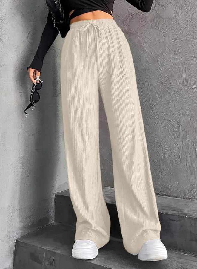 Take Two Take Two Textured Elastic Waist Drawstring Pants