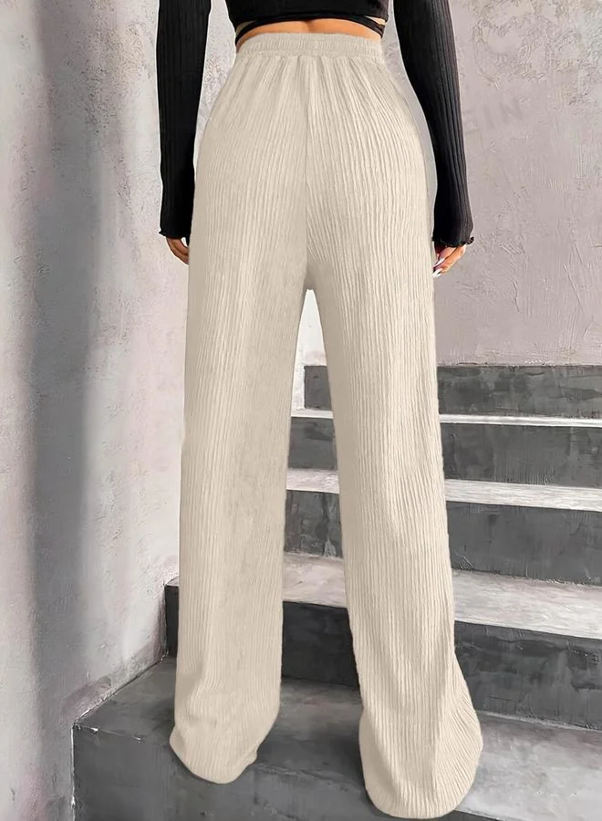 Take Two Take Two Textured Elastic Waist Drawstring Pants