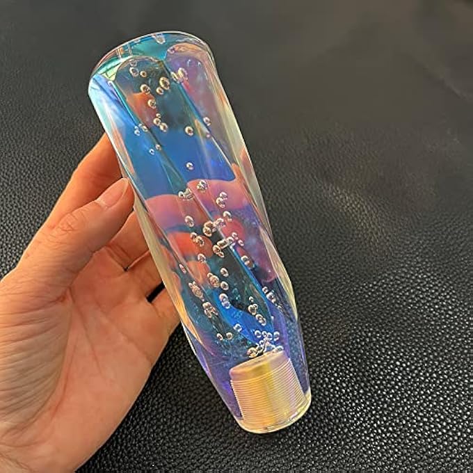 ريحني مقبض ناقل الحركة سرعة السيارة مقابض عصا ناقل الحركة مقبض ذراع التبديل الكريستالية مع 3 محولات ومقبض أوتوماتيكي لمعظم السيارات 15CM59 بوصة - Image 5