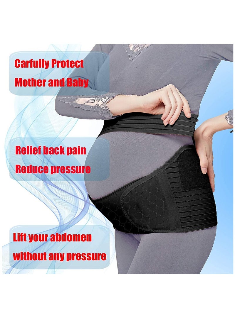 Pregnancy Belt, 3 in 1 Maternity Support Belt Belly Band Back Brace Abdominal Binder Waist Support, Lightweight, Breathable, and Adjustable - Image 4