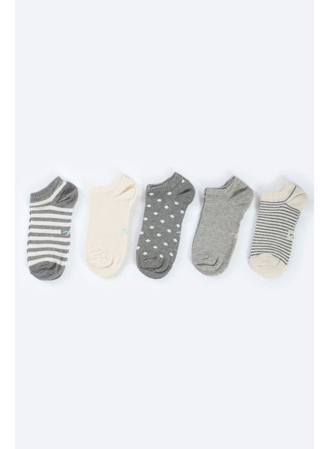 Cotton Ankle Socks - 5 Pairs
