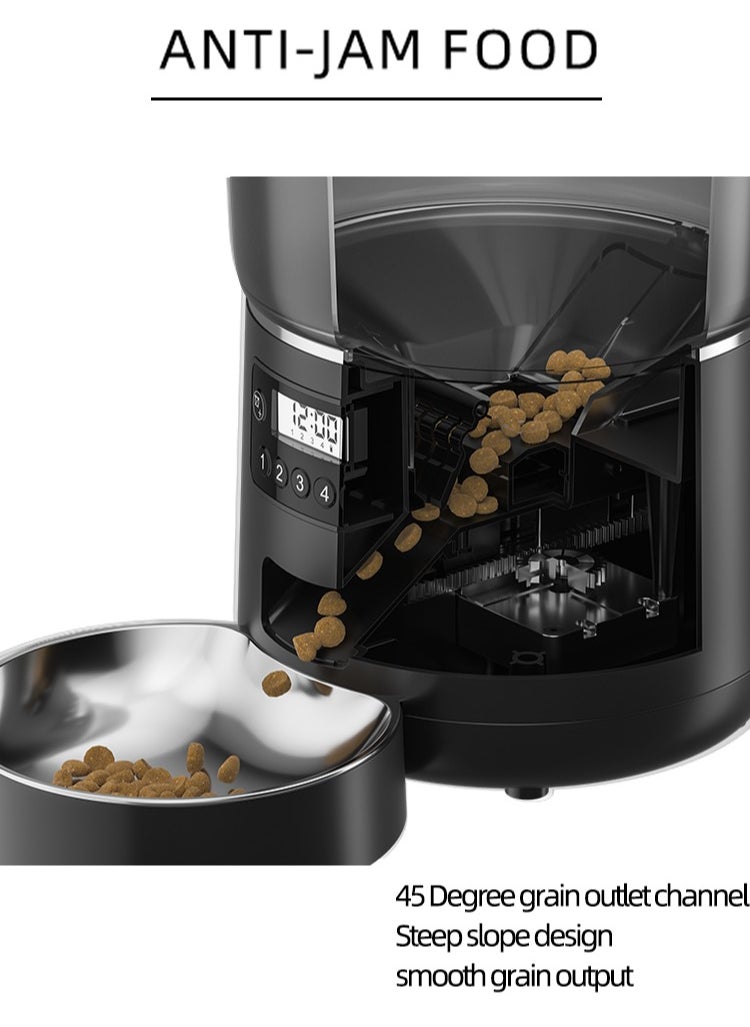 LAPET Automatic pet feeder cat feeder 4L large capacity Stainless Steel Easy to deal with daily or short-term travel  - Image 4