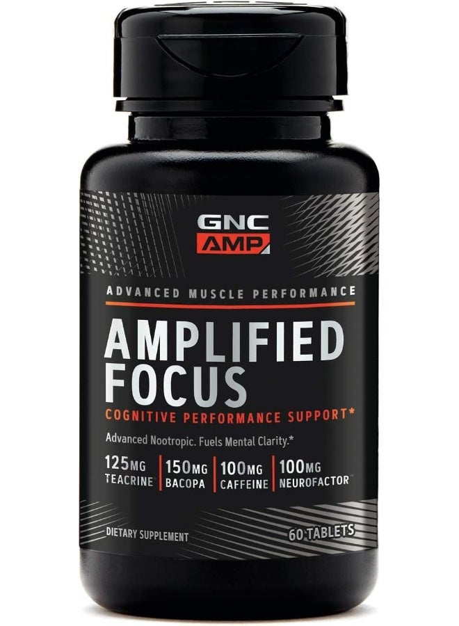 جي إن سي AMP Amplified Focus، 60 قرصًا، يعزز صفاء الذهن - Image 1